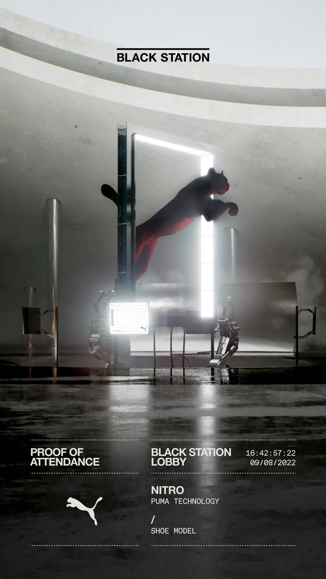 Puma Lobby full share card composition with a darker, atmospheric brand frame.