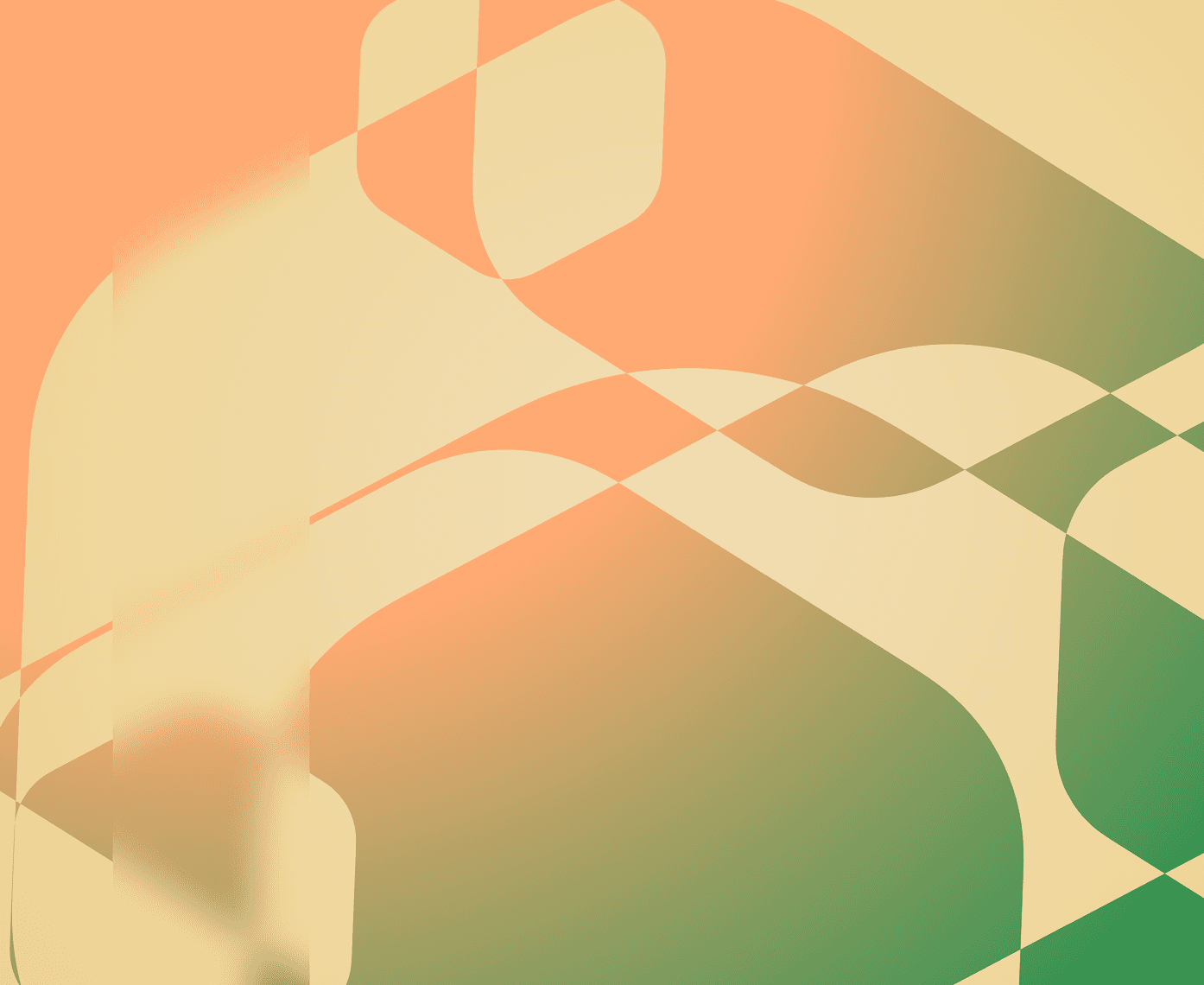 Warm Selfso abstract thread texture in peach, yellow, and green.